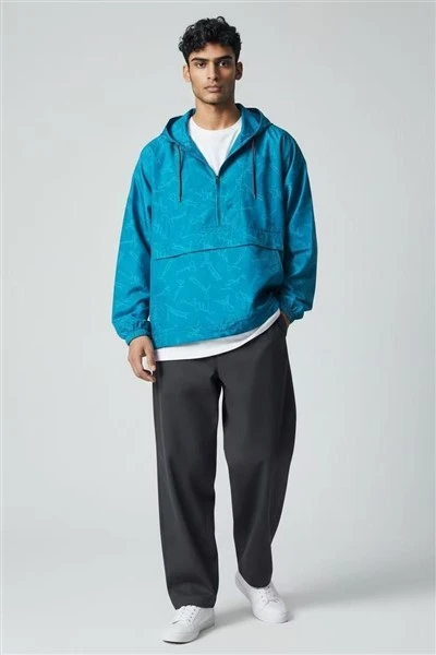 Men's Jacquard Logo Pullover Track Jacket high quality