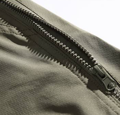 Outdoor green pants zip